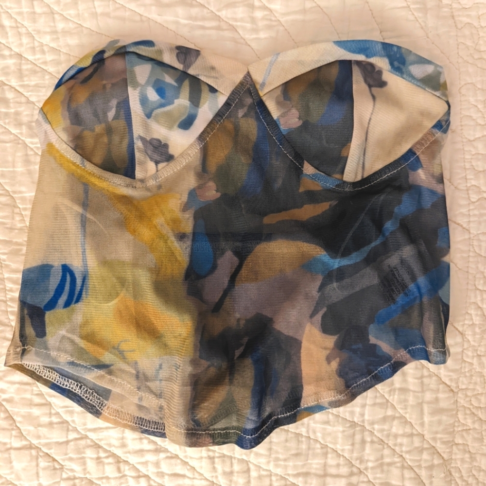 Watercolor crop top